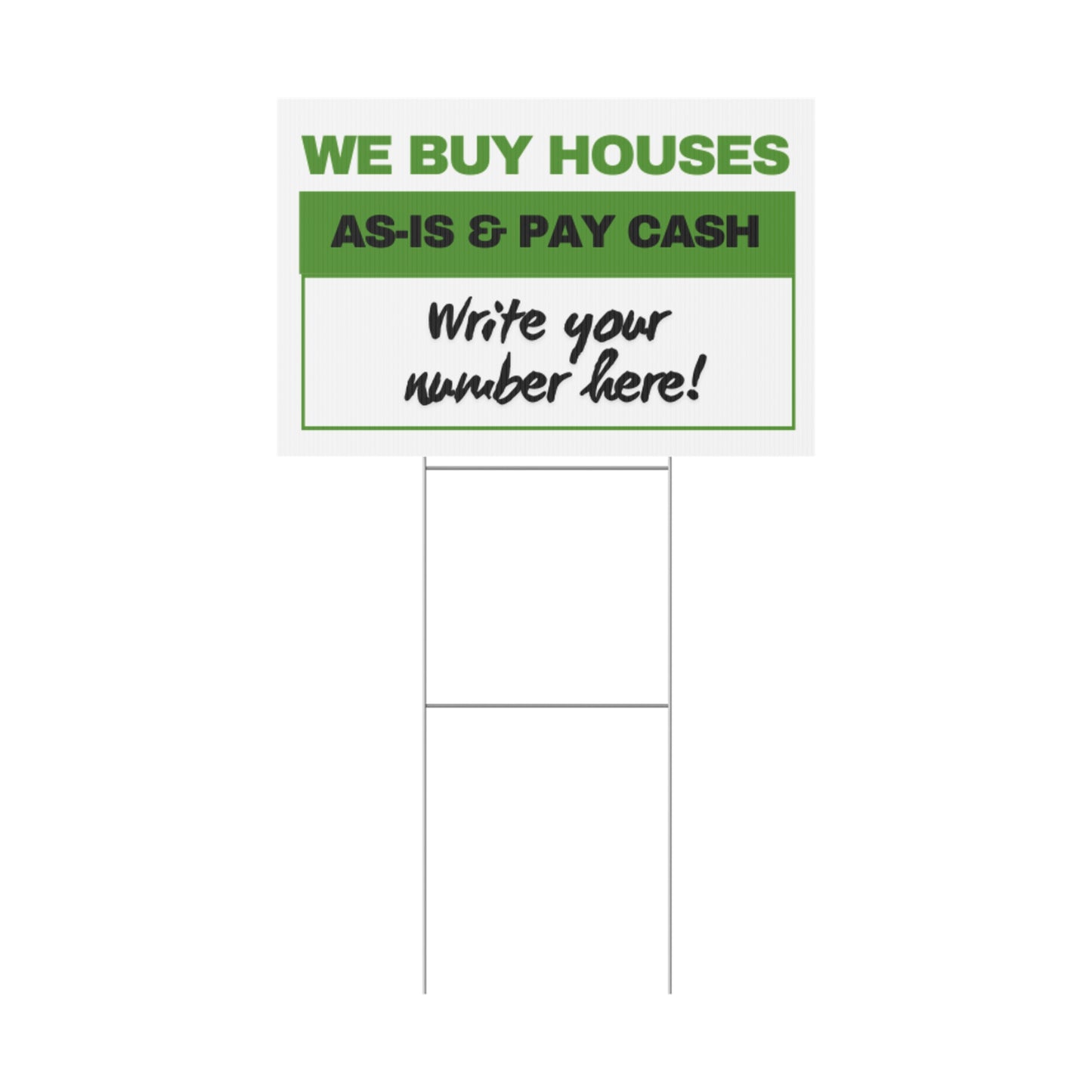 We Buy Houses Yard Sign