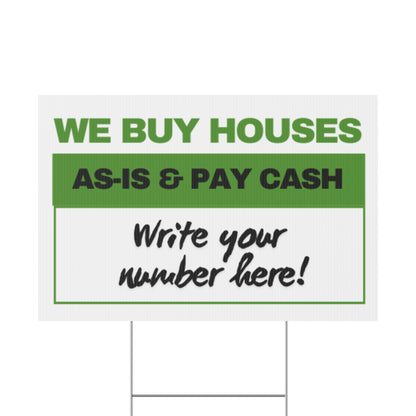 We Buy Houses Yard Sign