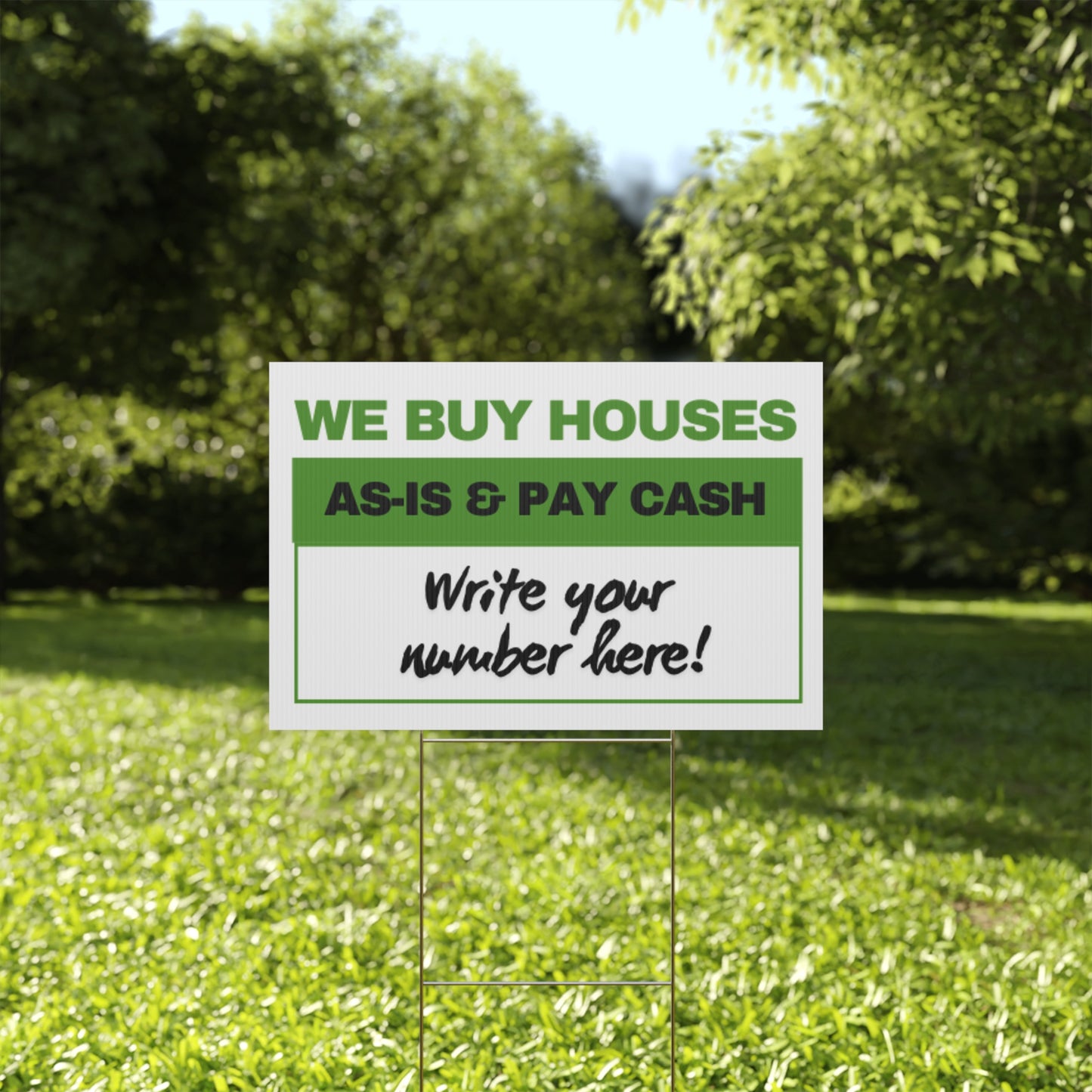 We Buy Houses Yard Sign